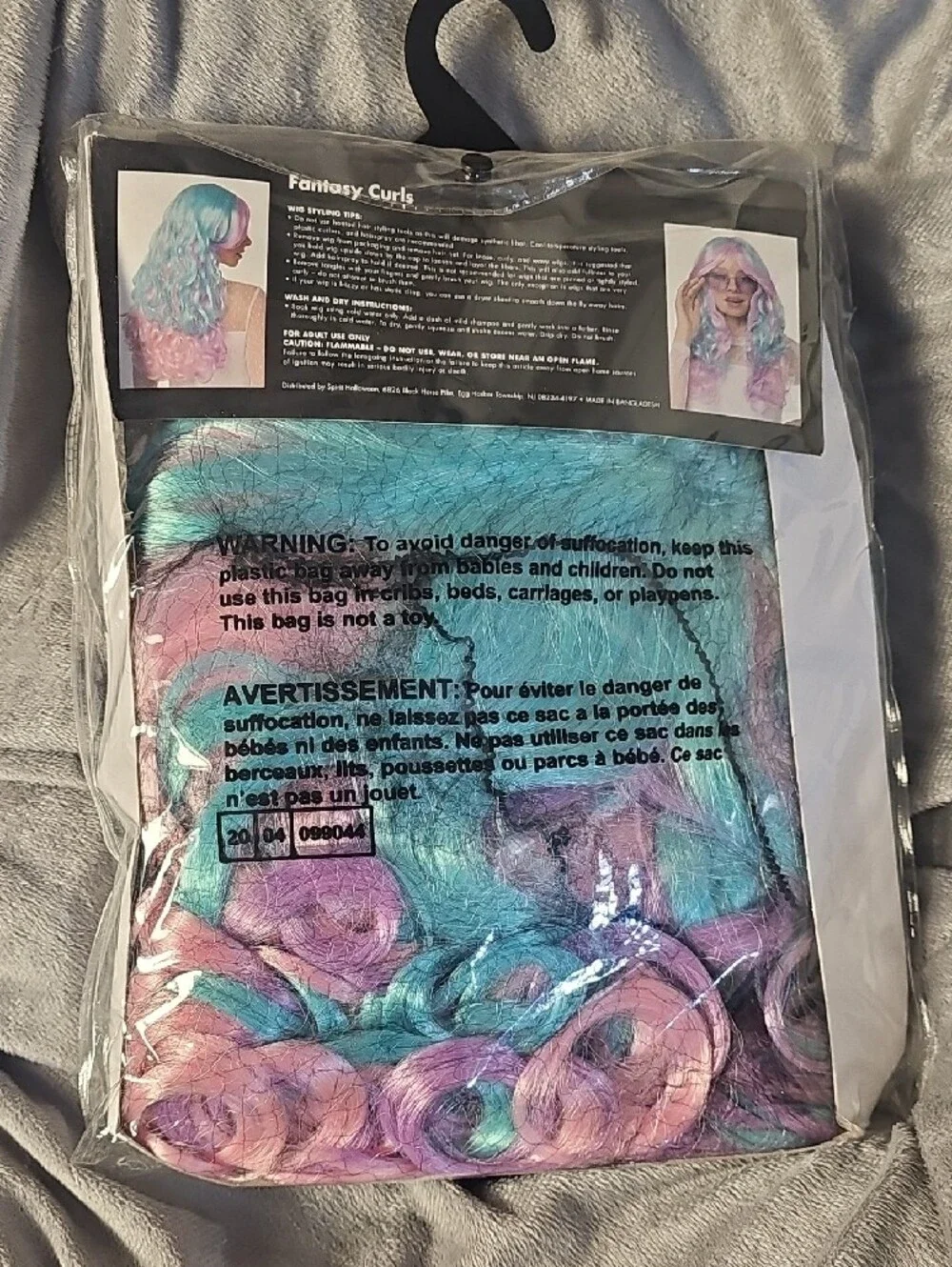 Spirit Fantasy Curls Pastel Pink & Pastel Blue Wig Cotton Candy Cosplay Cam AF